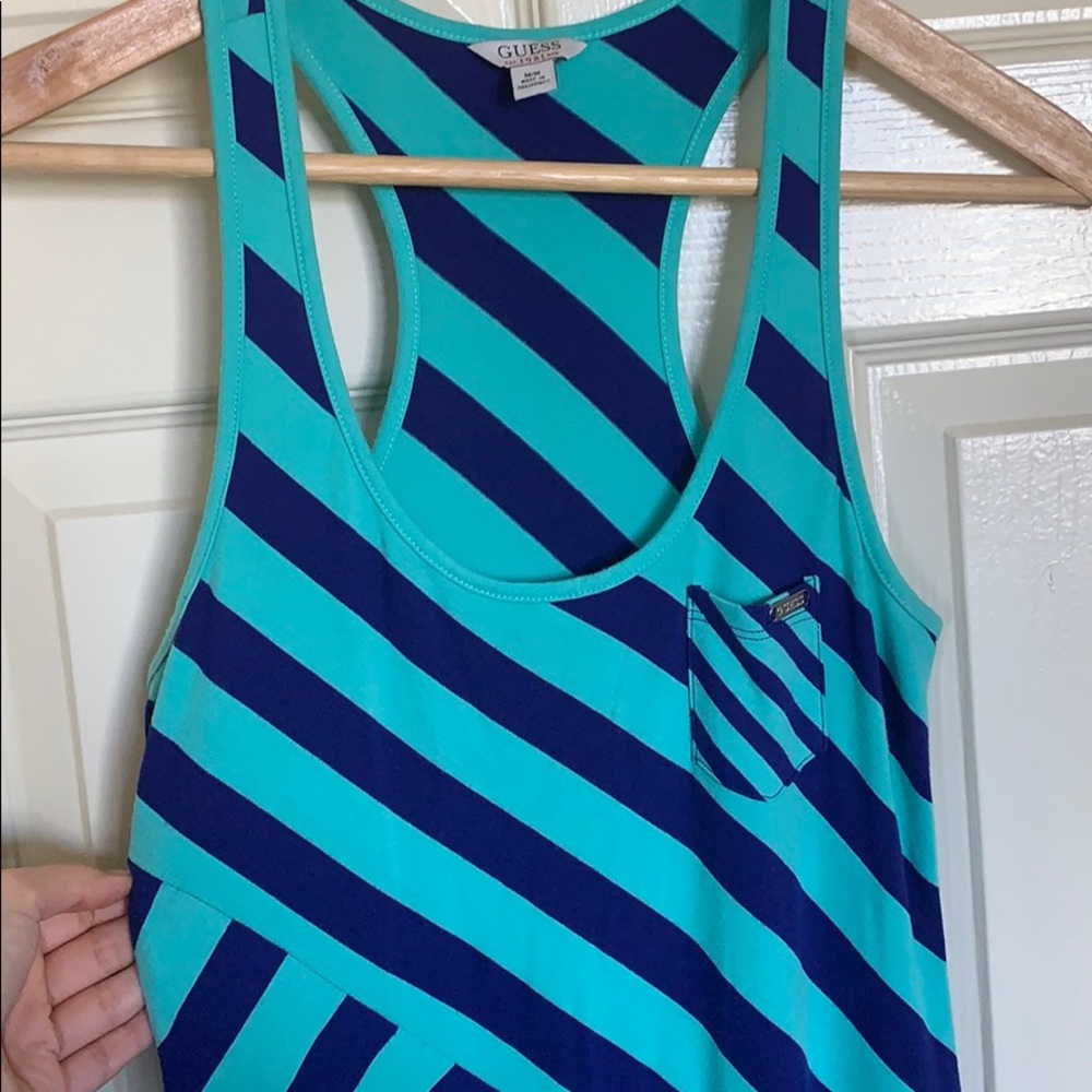 Guess Patterned Racerback Maxi Dress